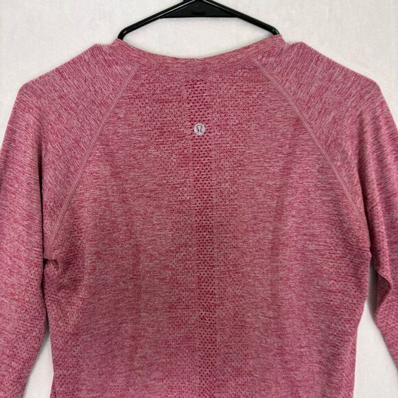 Lululemon Women's Pomegranate Color Swiftly Tech 2.0 Long Sleeve Workout Top Siz - Picture 9 of 11